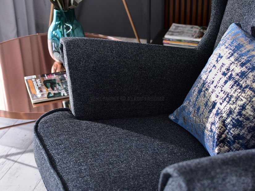 Kreslo ušiak Margis (sivá)