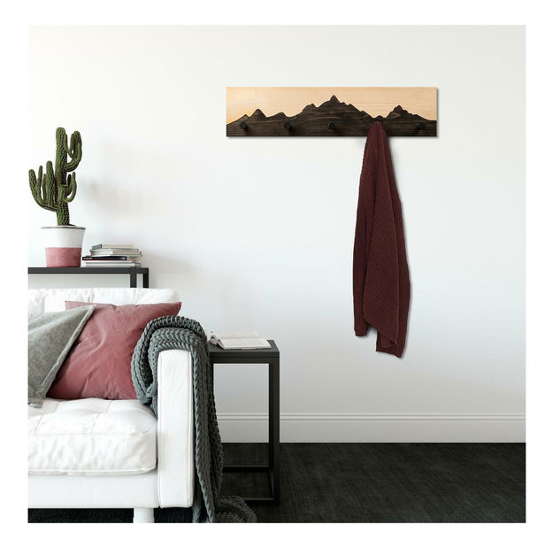 Cuier de perete Notopo (natural + negru) 