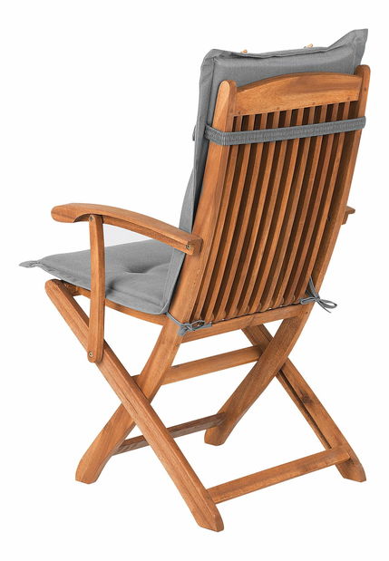 Set de masă pentru grădină Mali (lemne deschis) (perne gri)