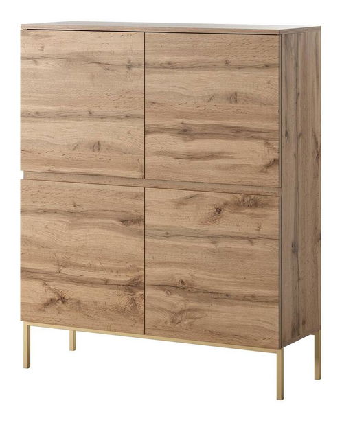 Szekrény Bennasi B1 (wotan tölgy + arany)