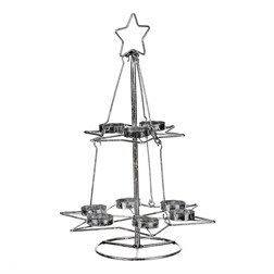 Metalni svijećnjak u obliku drvca UM0241 (srebrna)