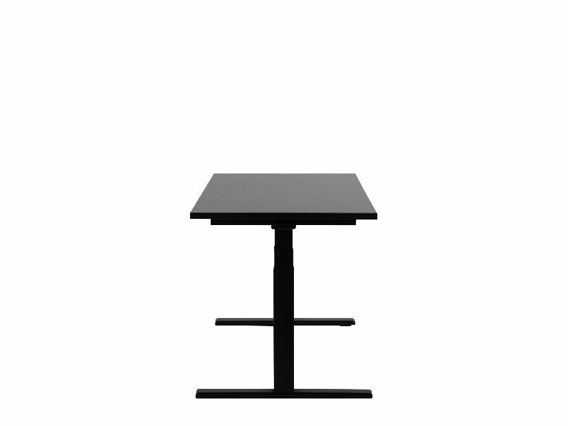 Písací stôl UPPER II (160 x 72 cm) (MDF) (čierna) (manuálne nastaviteľný)