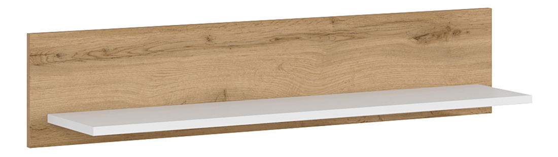 Polička 100 cm Vilgi 100 (biela + dub wotan)