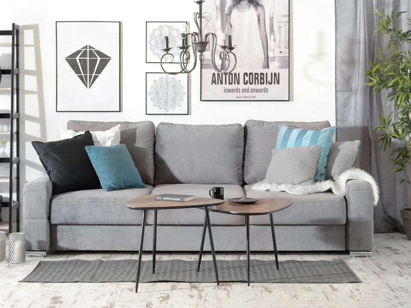 Dohányzóasztal Rossi Zest Xl (dió + fekete)