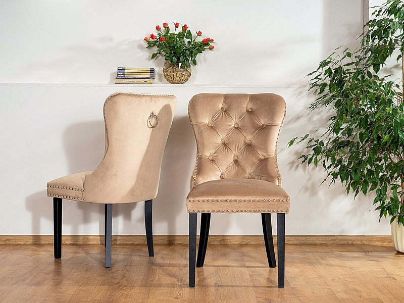 Scaun de sufragerie Amy (maro deschis + negru)