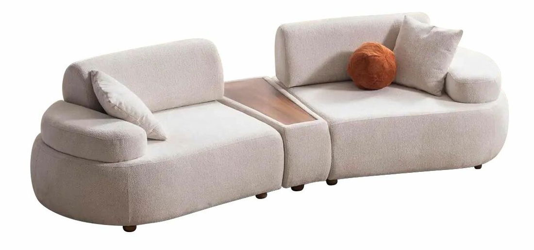 Rohová sedacia súprava Rion (krémová)