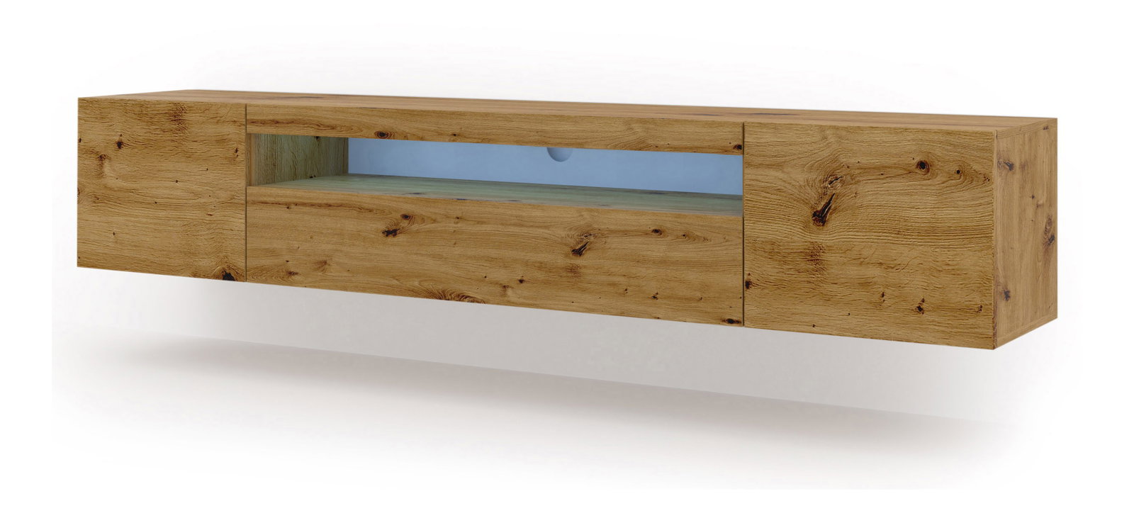 TV aszta/Szekrény Aurinko 200 (artisan tölgy) (világítással)