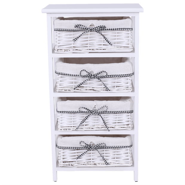 Komoda Shatesne 4 (biela) *bazár