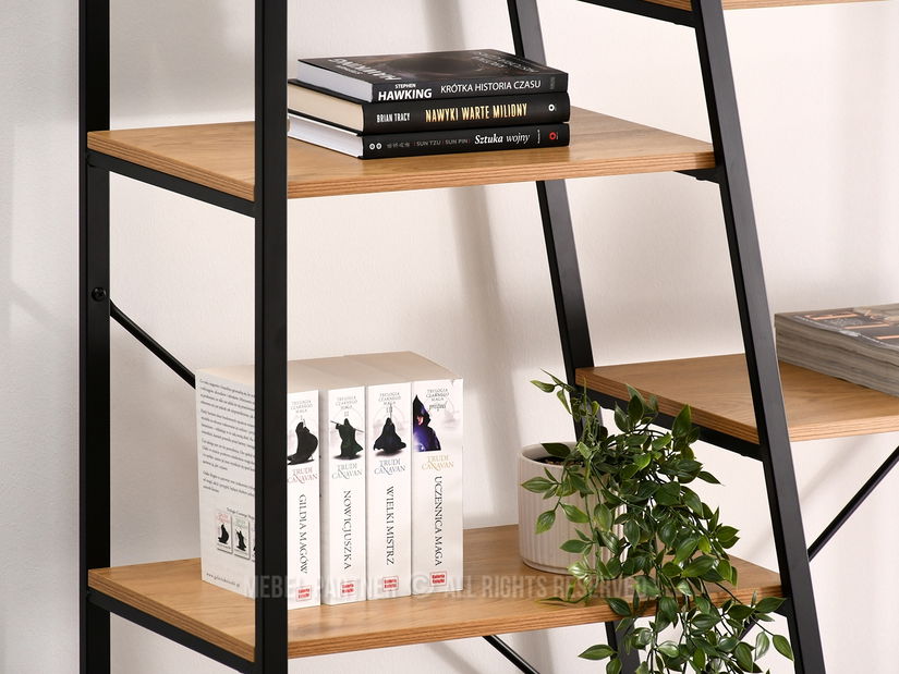 Regál Gecon Reg (tölgy + fekete)