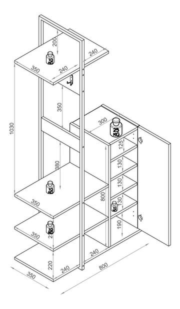 Mobilier hol Lobiba 1 (alb) 