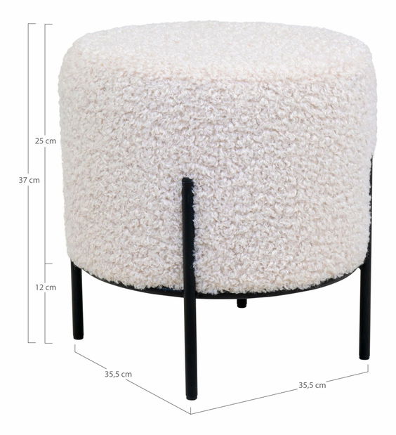 Taburetka Aurevina (biela)