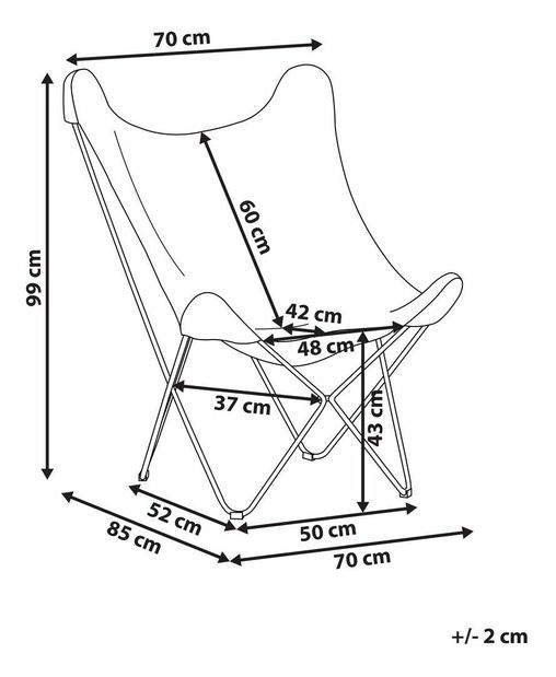 Kreslo Nybza (biela)