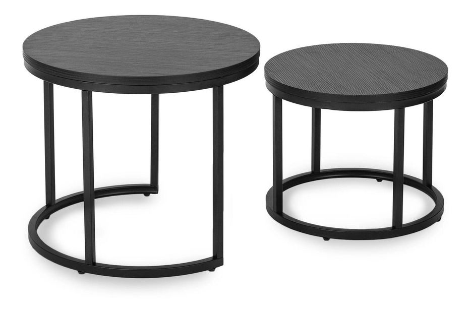 Set 2 konferenčných stolíkov Metacion (čierna) 