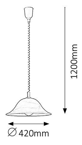 Viseća svjetiljka Alabastro 3904 (rižino kameno staklo + bijela)