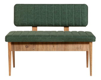 Lavica Vlasta 3 (atlantická borovica drevo + zelená) (s úl. priestorom)