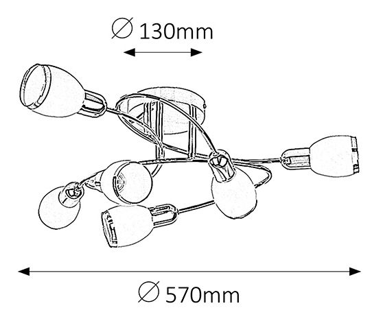 Corp iluminat spotlight Elite 6064 (crom)