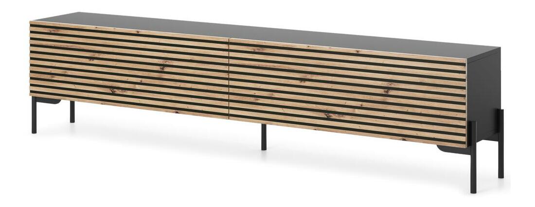 TV skrinka/stolík Lamellito 175 (čierna)