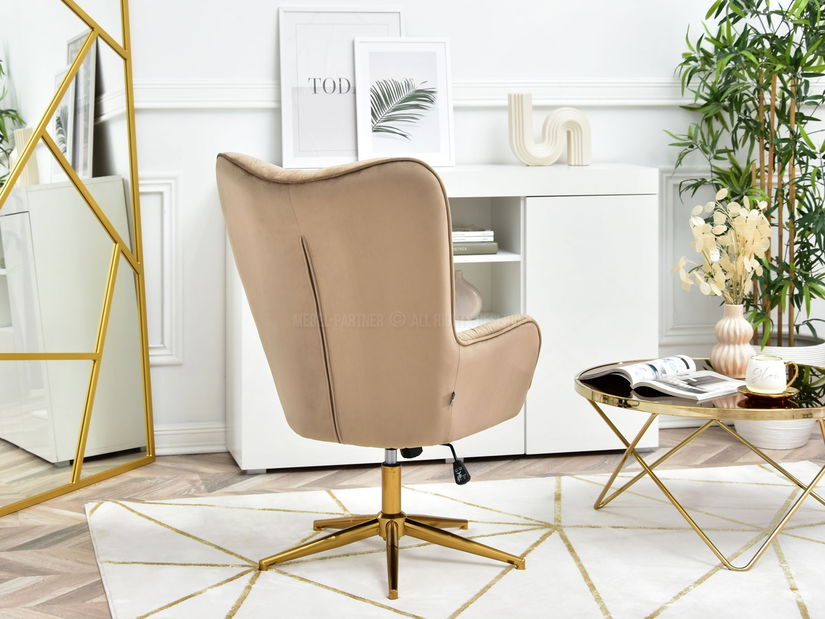 Fotoliu Meryl (bej + auriu)
