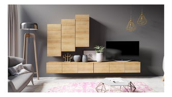 Mobilier living Calabria C20 (Stejar auriu) (fără iluminat)