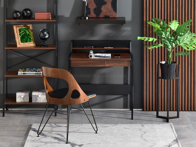 PC asztal Borge (sötét dió + fekete)