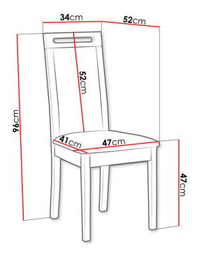 Étkezőszék Hellen VI (fehér + fekete)