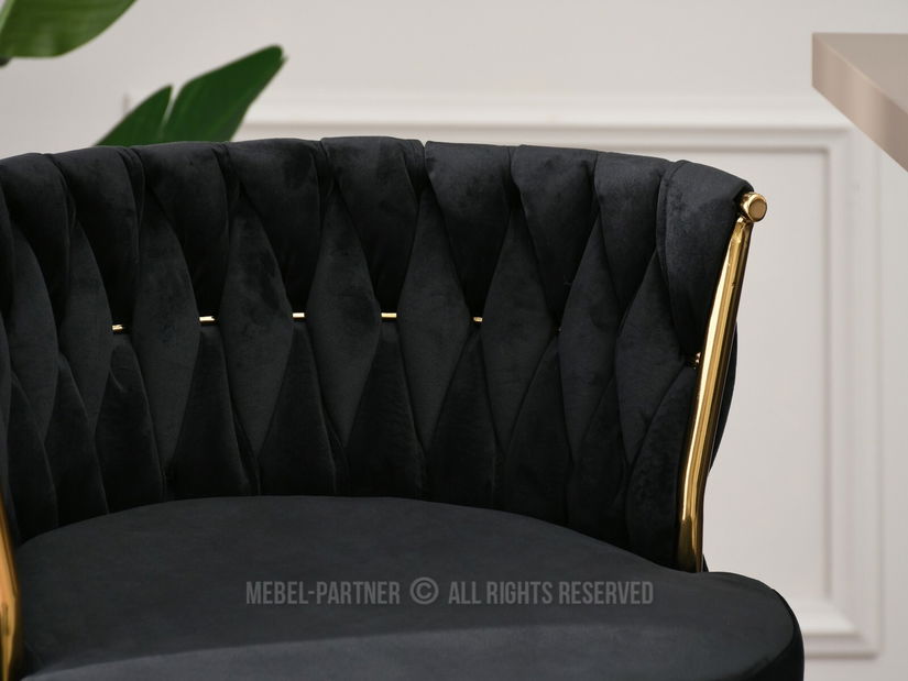 Scaun Adel (negru + auriu)