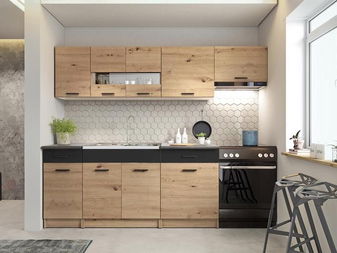 Kuchyňa 240 cm Ali (čierna)