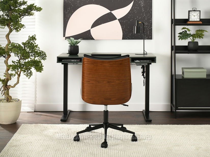 Stolica Lola (tamni orah + crna)