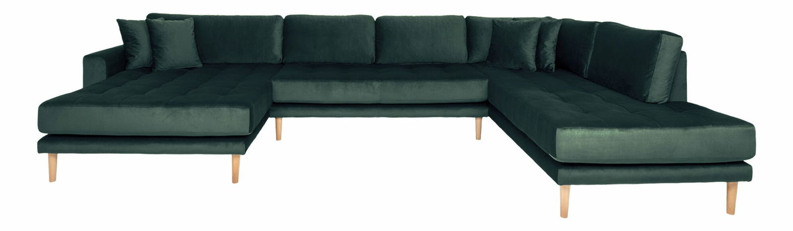 Sarokkanapé szett U alakú (B) Lvaveriaora U (sötétzöld)