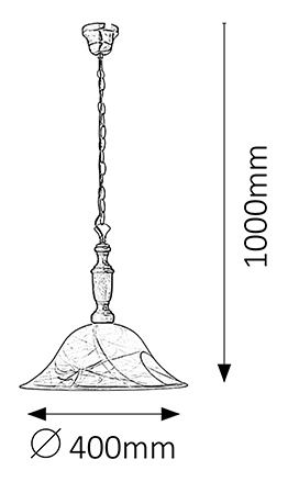 Závesné svietidlo Rustic 3 7099 (bronzová + orech vlašský + hnedá )