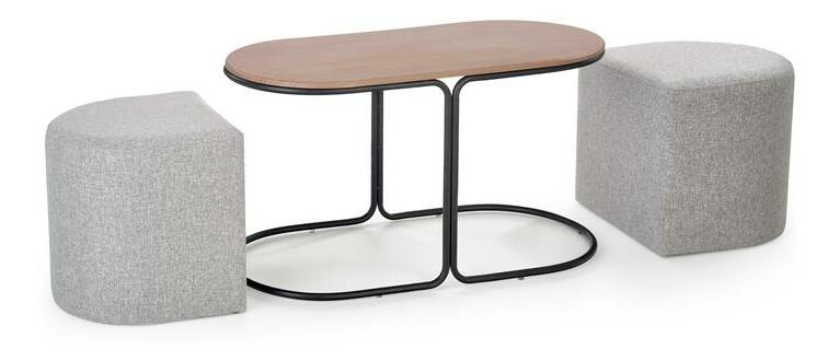 Stolić za kavu Parthenia (furnir + crna)