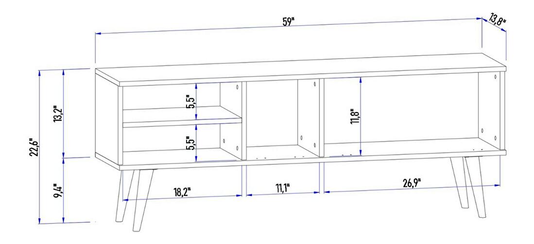 TV asztal/szekrény Tenise (atlanti fenyő) 