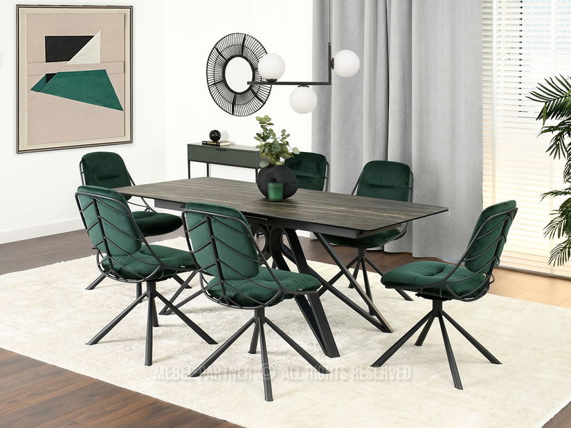 Stolica Brooklyn (zelena + crna)