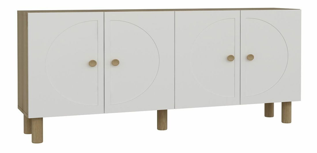 Komoda Incini (safirni hrast + bijela)