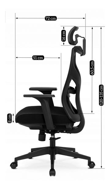 Uredska fotelja Salario (crna) 