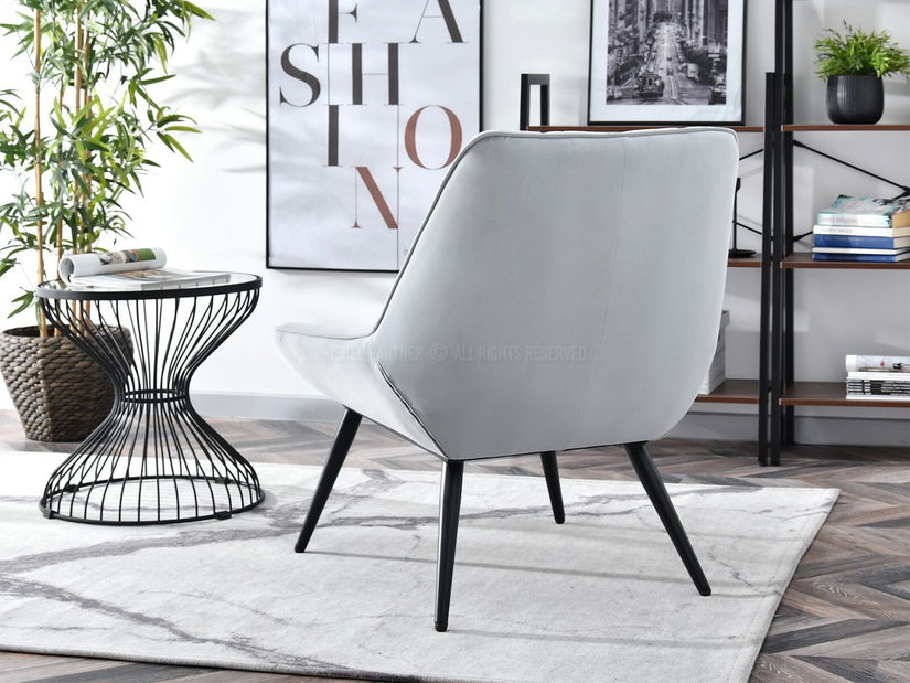 Kreslo Zolta (sivá + čierna)