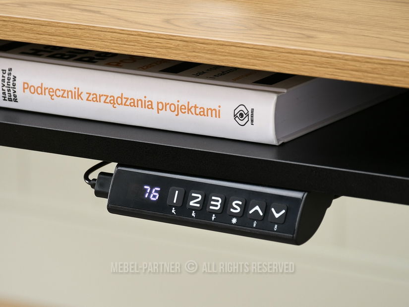 Masă PC Osto 100 (stejar negru + alb)