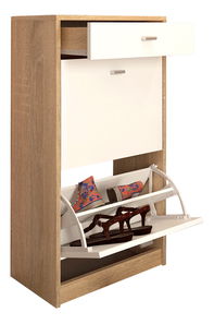 Ormarić za obuću Kerjat Typ 1 (bijela+ hrast sonoma)