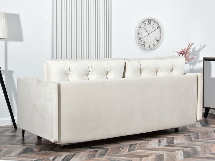 Pohovka dvojsedačka Mastil (krémová + čierna)