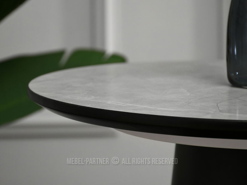 Măsuță de cafea Otava 45 (marmură gri + negru)