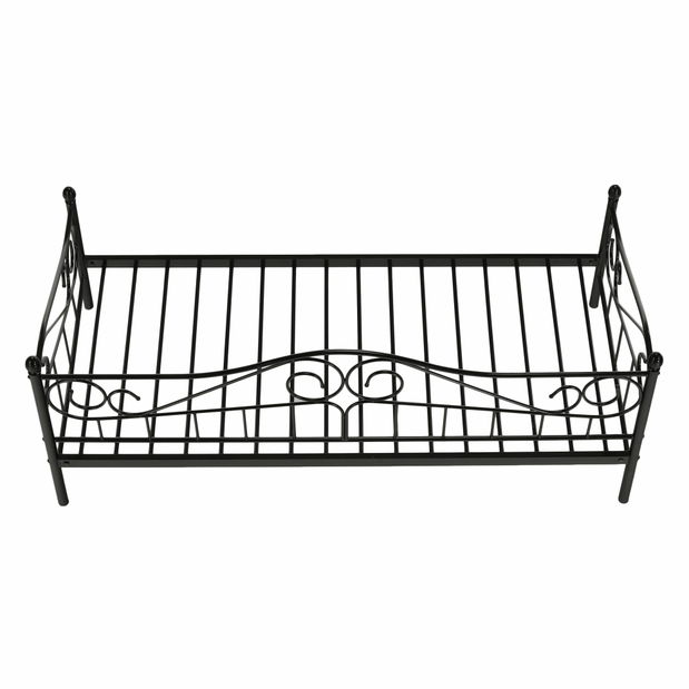 Egyszemélyes ágy 90 cm Danina (fekete) (ágyráccsal)