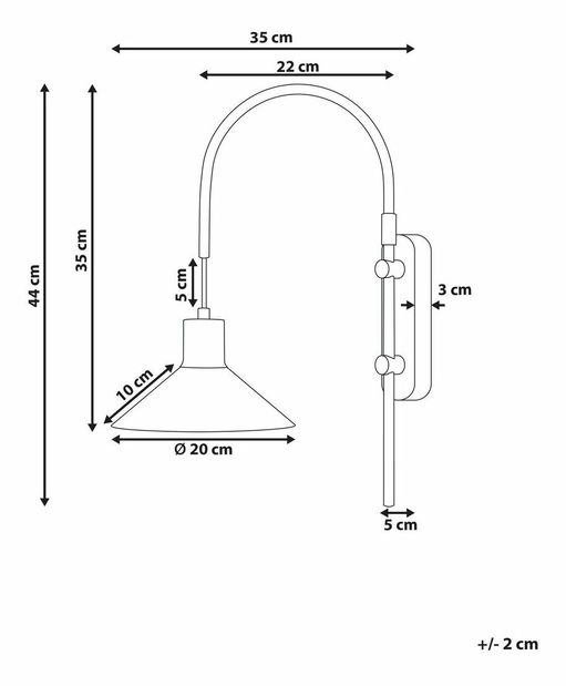 Nástenné osvetlenie Sanctio (čierna) 