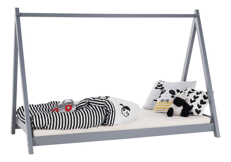 Egyszemélyes ágy 90 cm Gross (szürke)