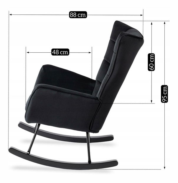 Hintafotel Jasusas (fekete) 