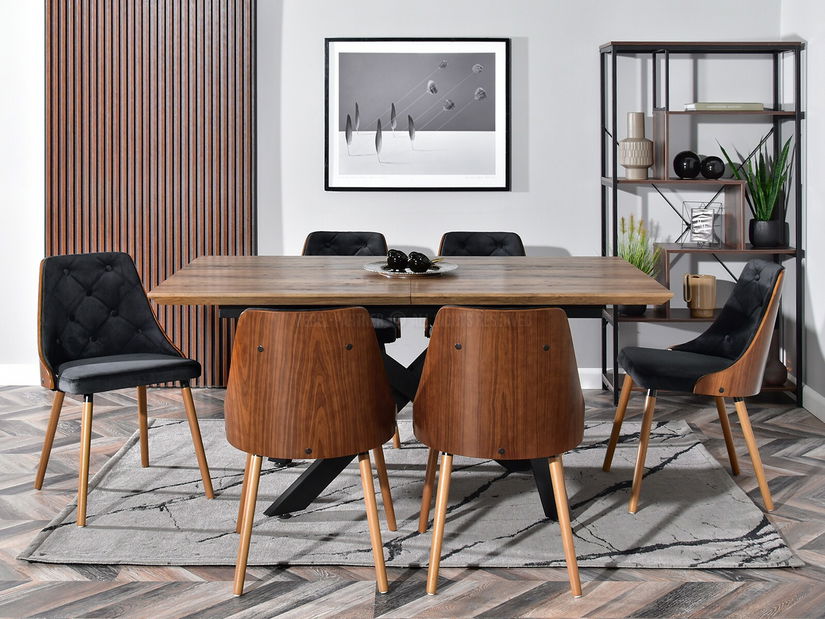 Scaun Mira (nuc închis + nuc)