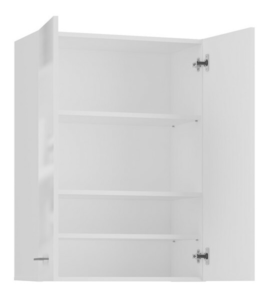 Závesná kúpelňová skrinka Perdieron 2 (lesk biely)