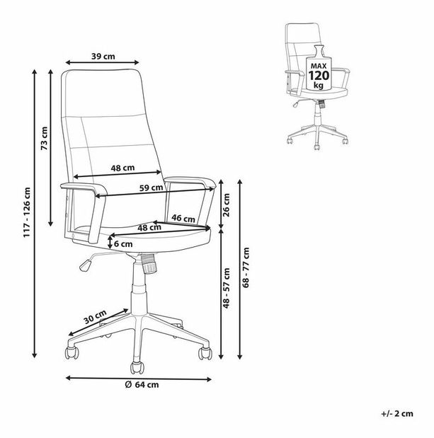 Kancelárska stolička Deluxy (čierna)