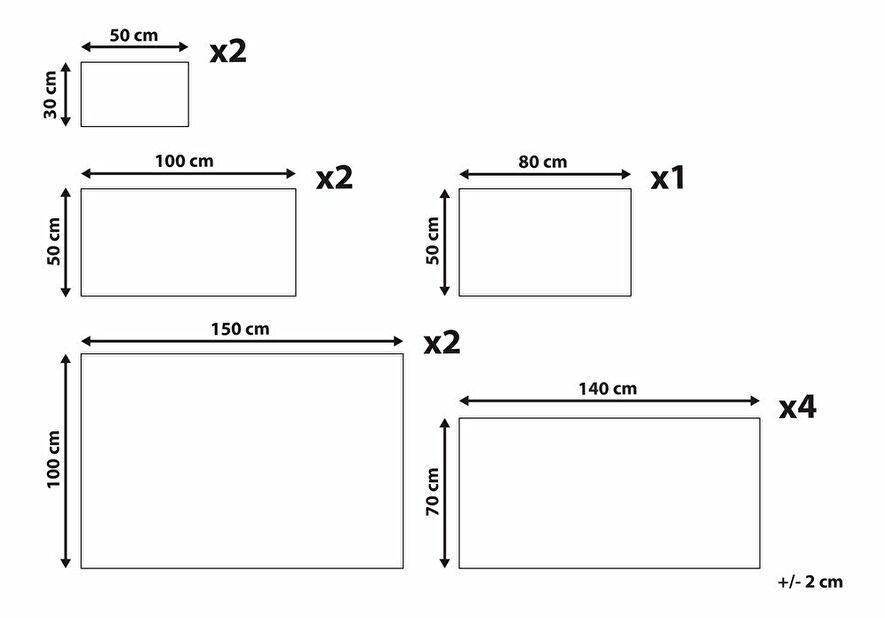 Set 11 buc prosoape Aixin (albastru)