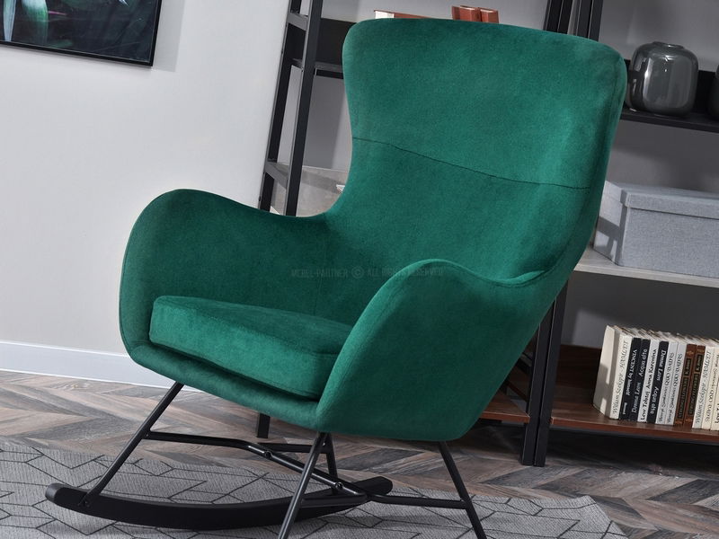 Fotel Nesia (zöld + fekete)