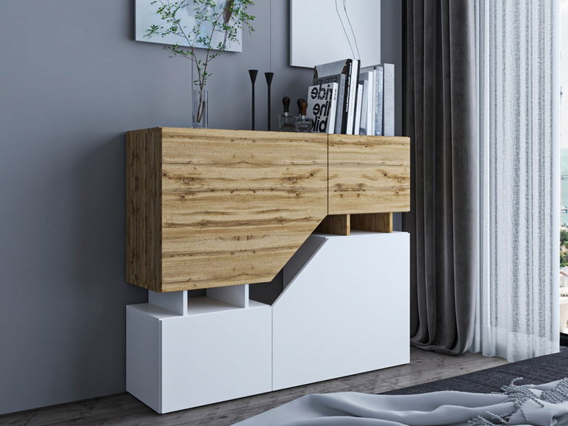 Dulap Belsia (alb + wotan) *vânzare stoc